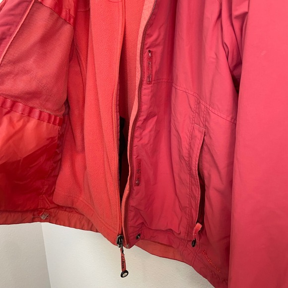VTG LL Bean Womens Coral 2 jackets w/ Insulated Fleece Liner Jacket Hood Medium - Picture 8 of 13